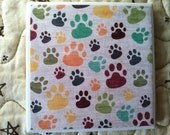 Animal Paws Ceramic Coasters Set of 4 Handmade with Cork Bottom