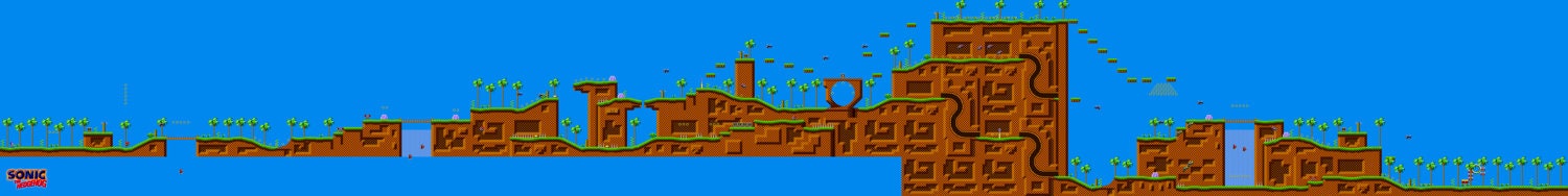 10 FEET LONG Entire Green Hill Zone Sega Genesis Poster HUGE