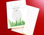 Blank Sheep Greeting Card - Bah Humbug