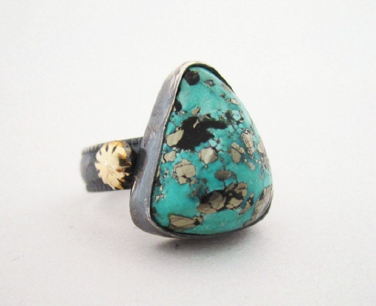 Gold Dust Turquoise Ring