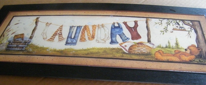 Retro Country Primitive Vintage LAUNDRY Room Sign by carolalden