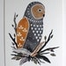 Owl Illustration Art - Watercolor Painting - Archival Print 8x10- Little Owl Manu by Marisa Redondo