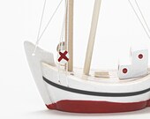 Wooden Boat - Fishing Boat - Trawler / Handmade - Hand Painted