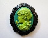 Flower Girl Cameo Brooch