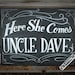 Here she comes - Here comes the bride - ring bearer sign - ring bearer banner
