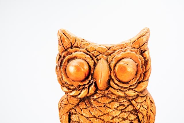 FINAL SALE Cool Kitchy Vintage Wooden Perched Owl Wall Hanging