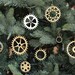 Steampunk Gear Christmas Ornament Set of 8