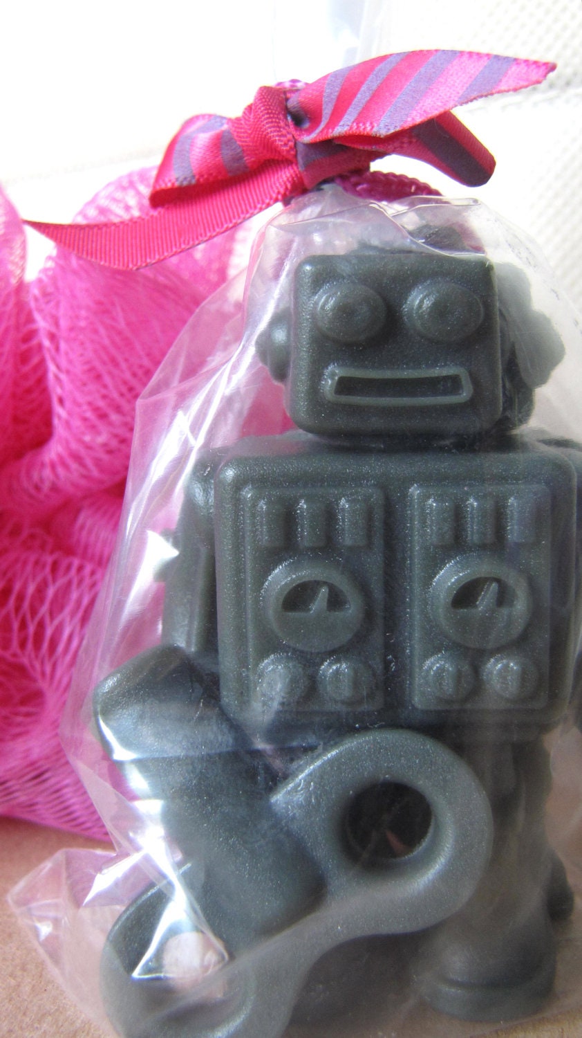 SoapBots - Robot Soaps - Goat's milk & Shea butter - kids soap set of Two