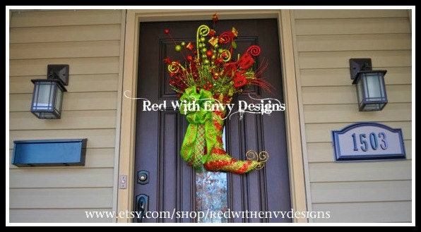 Whimsical Christmas Wreath, Christmas Wreath, Wreath, Holiday Wreath