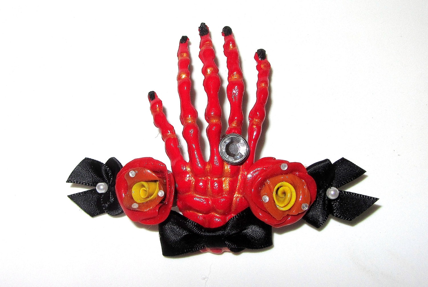 Spanish Skeleton Hand Barrette