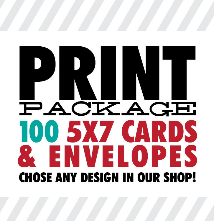 PRINTED CARDS - Custom Christmas Holiday Photo Card Printing - 100 cards with envelopes - Adoption Fundraiser
