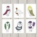 Nursery Art - Color Birds - Art Print - 5x7