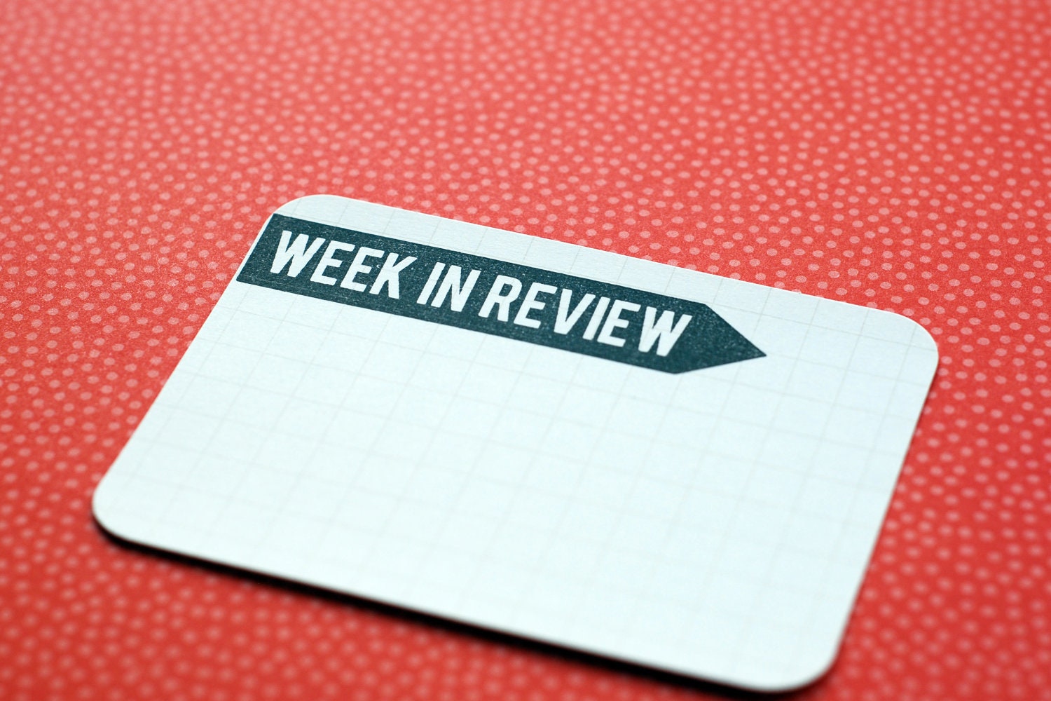 WEEK IN REVIEW : unmounted red rubber stamp