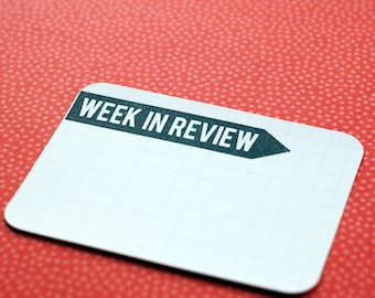 WEEK IN REVIEW : unmounted red rubber stamp