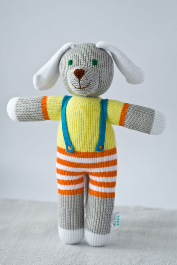 Phill the Doggy, knitted doll - gift for boys and girls from 3 till 99 years old