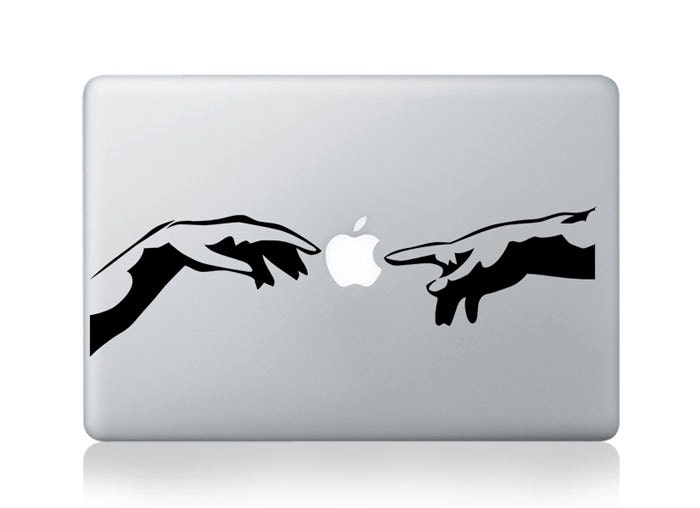 hand - - Mac Decal Macbook Stickers Macbook Decals Apple Decal  Macbook Pro Sticker Macbook Air  iPad2 Decals