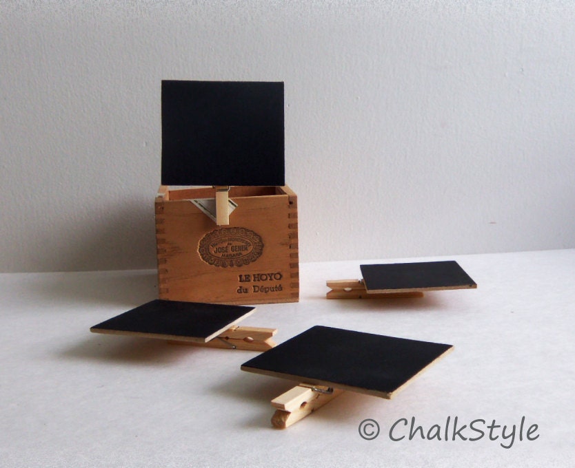 20 CHALKBOARD Tags CLIPS for Wedding Table Decor, Name Tags, Table Numbers, Gift Tags, Favor Tags, Name Tags Il_170x135