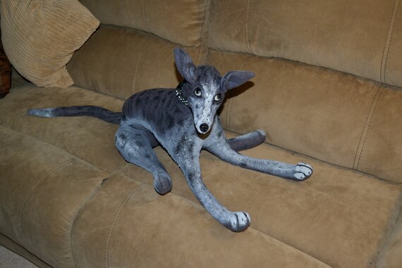 greyhound stuffed animal toy