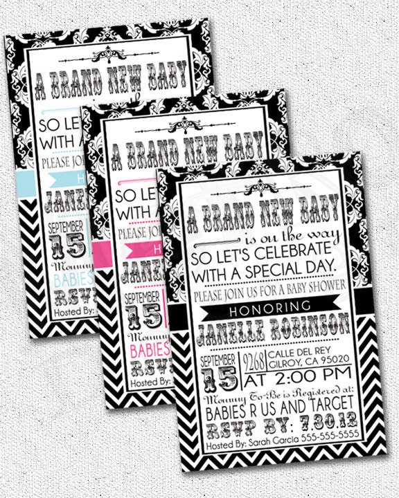 Vintage Chic Shower - DIY Invitation Il_570xn