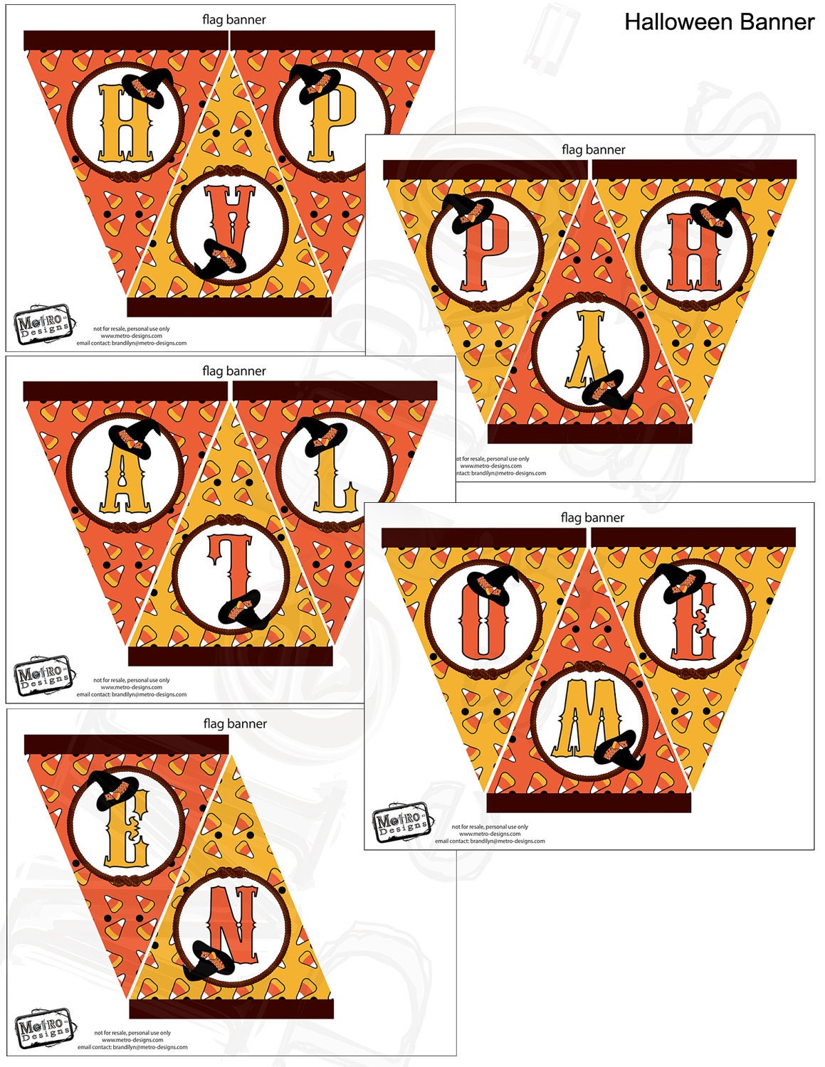 Happy Halloween Banner- Digital File Il_570xn