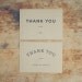 Reserved for Julia - 50 Kraft Custom Thank You Note Card with Initials or First Names and Envelope with Hand-Stamped Return Address