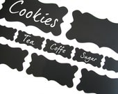 Chalkboard Labels Vinyl Decals Set of 10 To Organize Your Kitchen, Home, Office And More - ID558