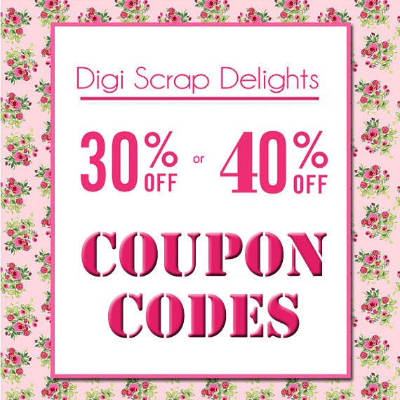 30% to 40% Off Digital Scrapbook Coupon Codes