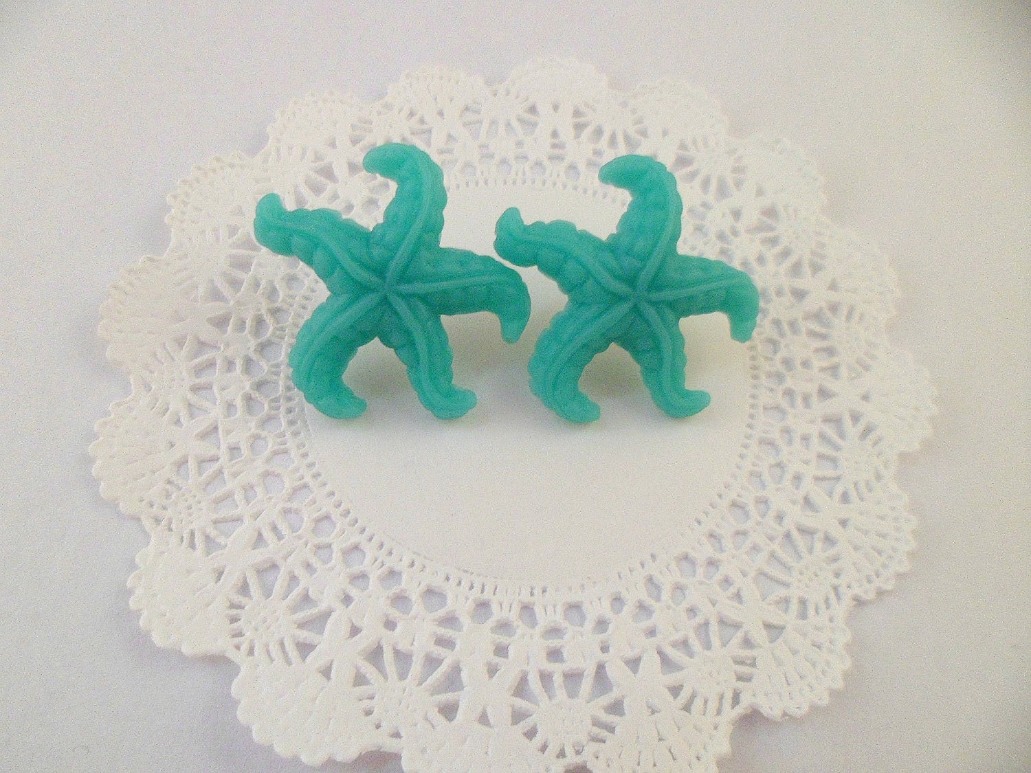 Turquoise Starfish Mermaid Stud Earrings