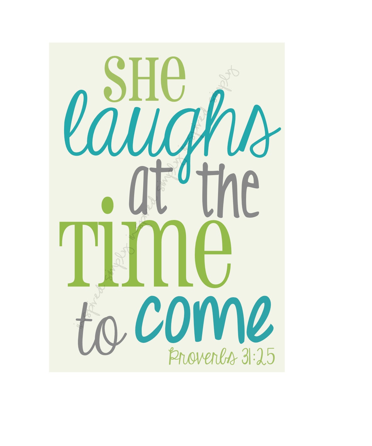 Printable Wall Art for Your Home - She Laughs 8x10