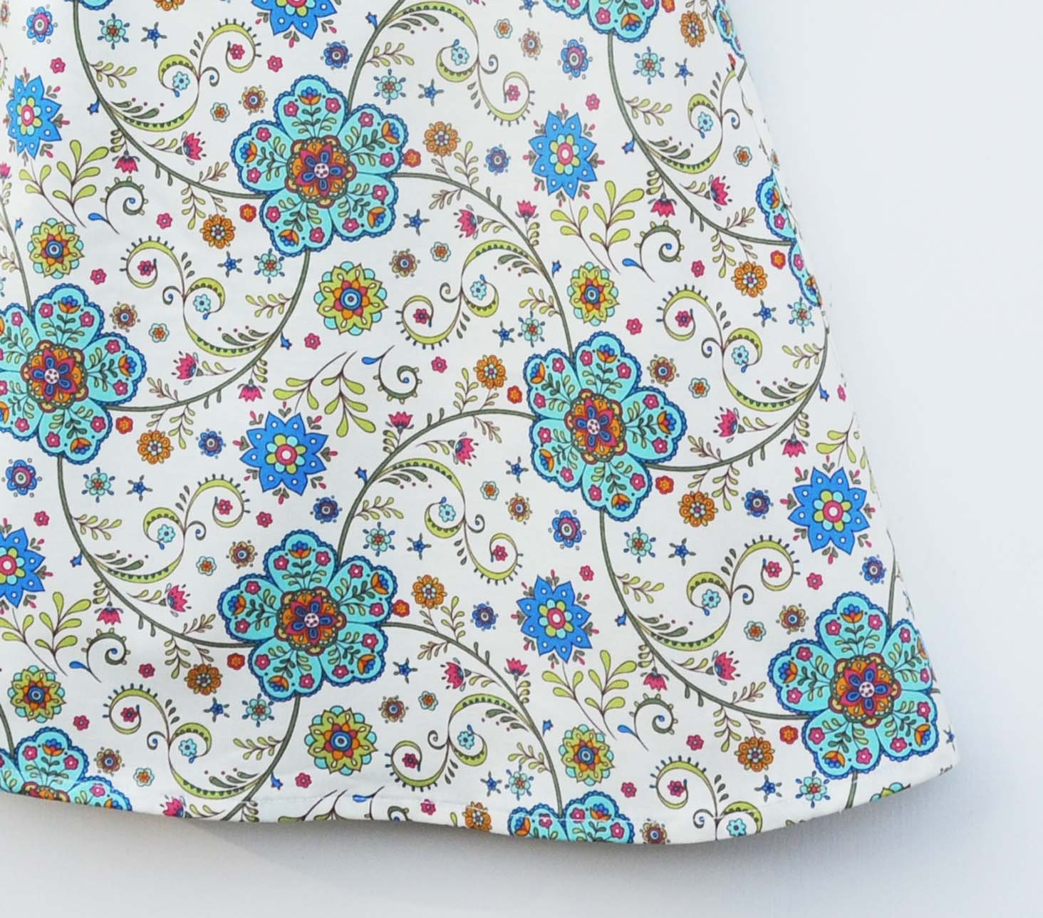 Supply is Limited - Designer Fabric - Vintage - Victorian Style - Contemporary -  Baby Girls - Turquois Blue - Natural Dress - 3M to 2T