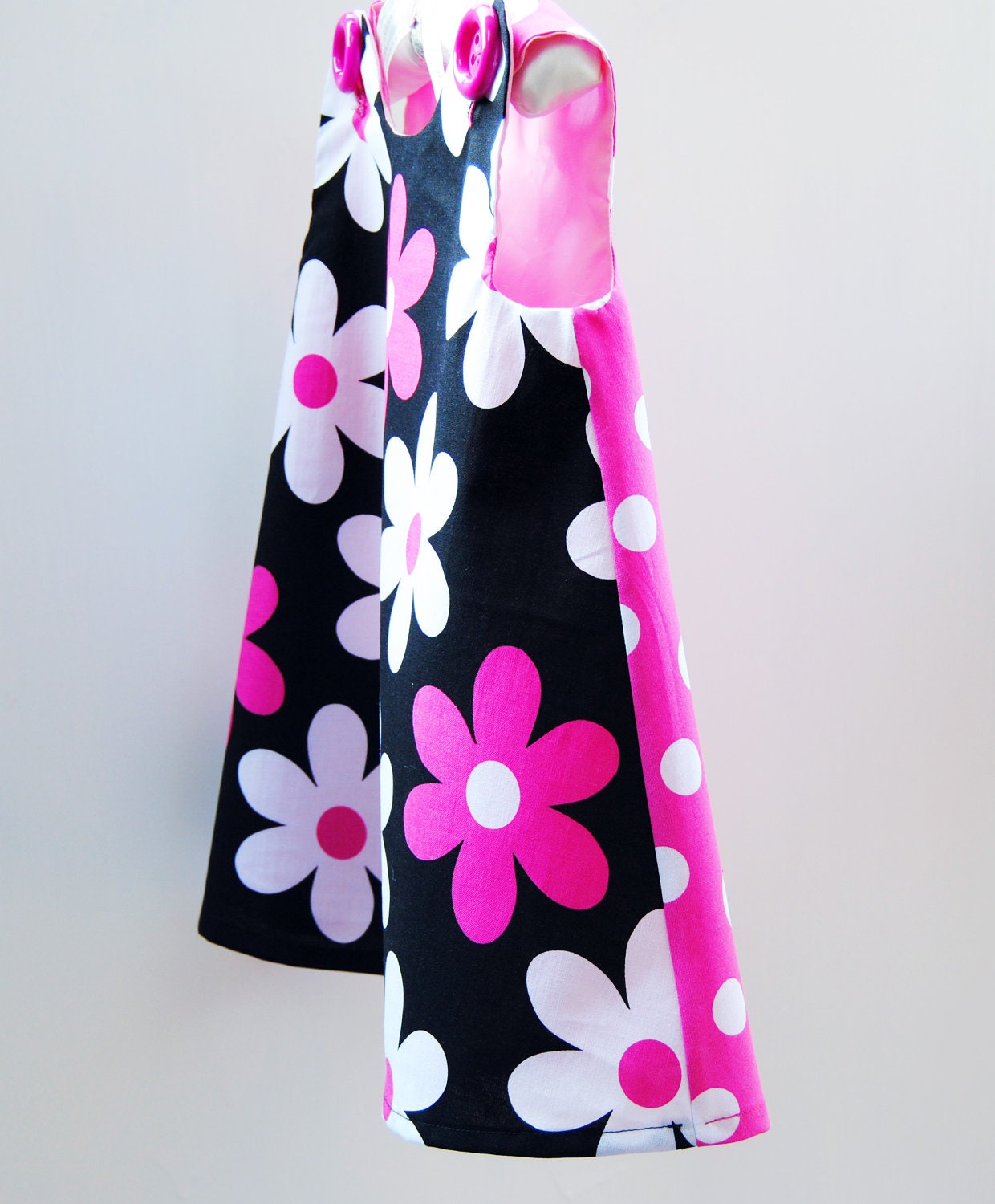 On Sale - Plain Jane Lil Daisy - Fuchsia Pink - Babies Fashion - Toddler Clothing - Holiday Party - Gift - Holiday Dress - 3M to 4T