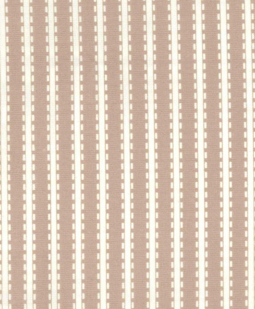 Inkwell Ticking Cream/Taupe by Meg Hawkey of Crabapple Hill for Lecien 30523-11