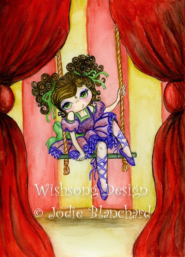 Circus Painting, Kids wall art 8.5 x 12 inch Print