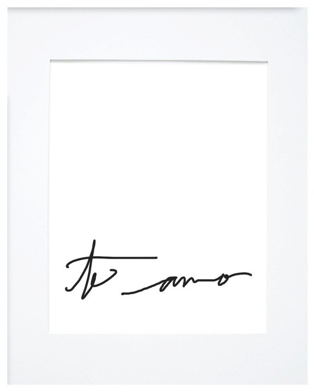 Te Amo Script 8.5 x 11 Print