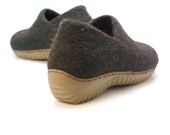 Felted wool shoes with rubber soles - organic wool booties - warm Winter wool clogs