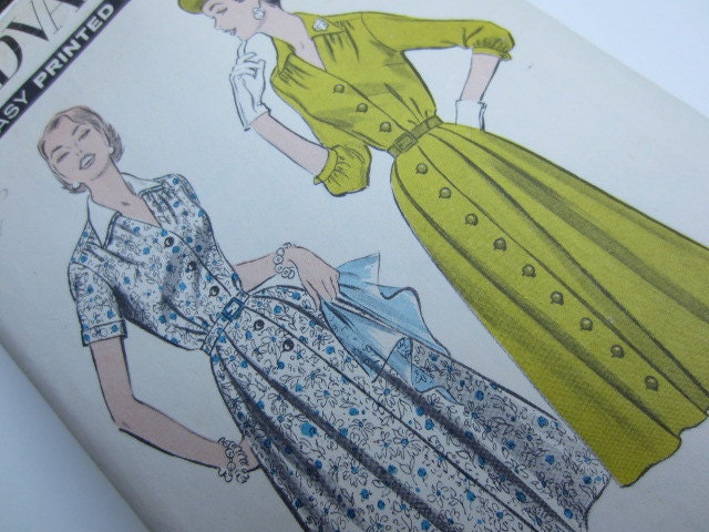 Vintage 1950's Dress Sewing Pattern  Advance 8173 size 18 Bust 38