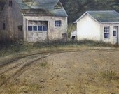 Old Tourist Cabins: Print of "Mr. and Mrs. Jones," egg tempera painting