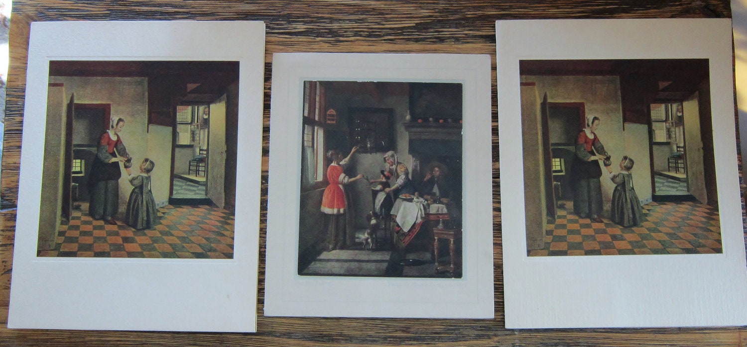 Vintage Christmas Cards Printed in England Never Used 3 Cards