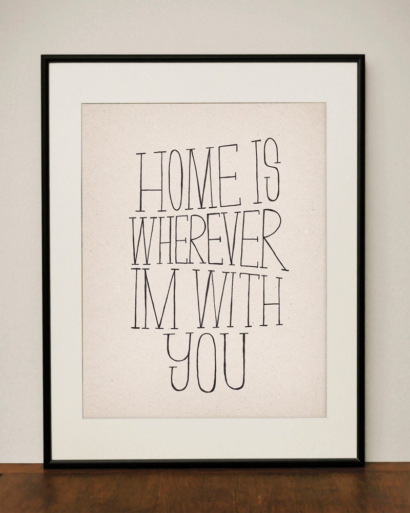 Home 11x14 Typography Art Print