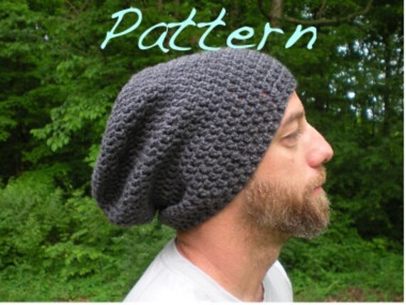 PATTERN:  SIMPLE and EASY, The Perfect Slouch-  Unisex, slouchy beanie, crochet hat P D F, permission to sell