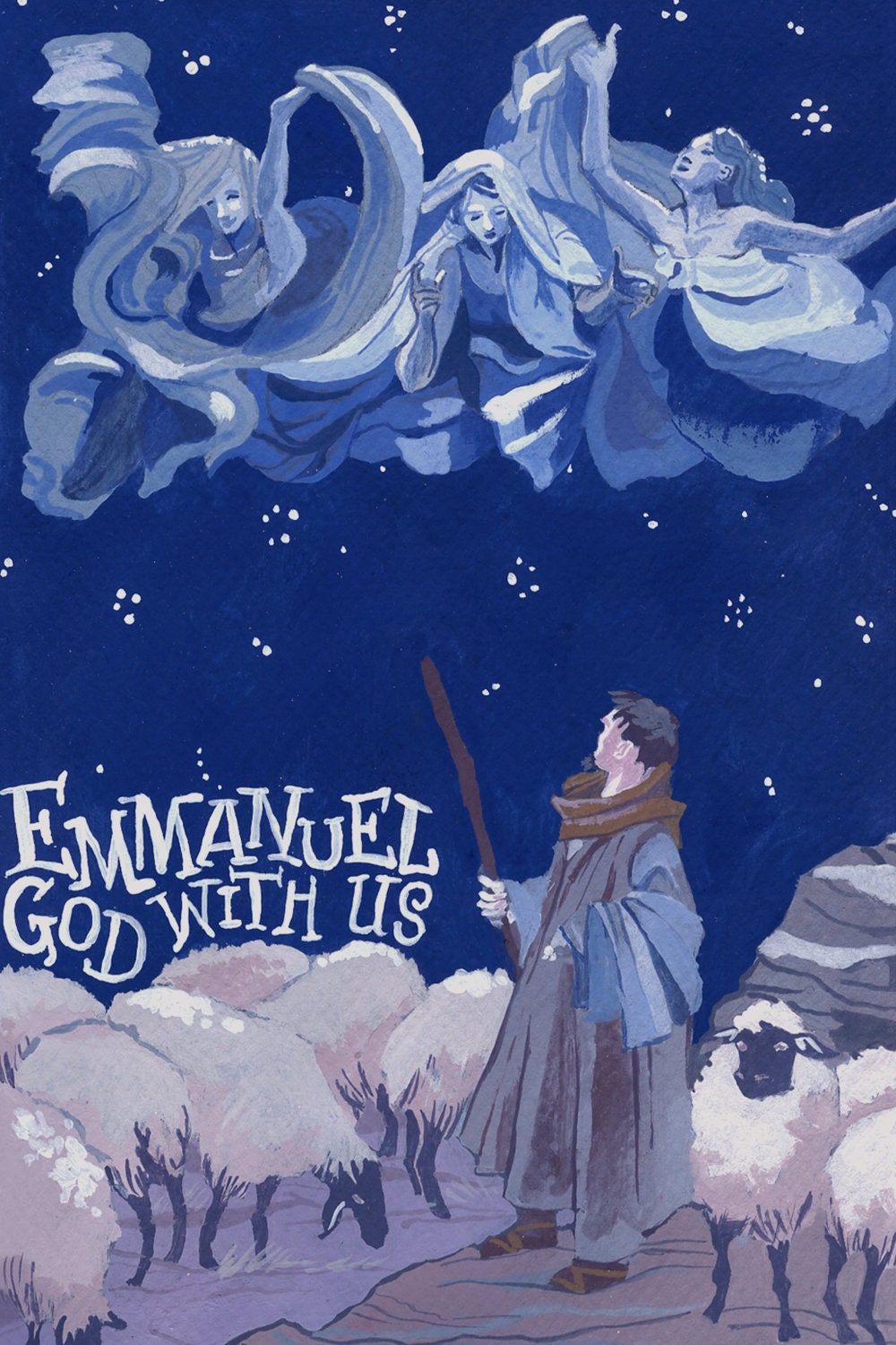 Print of "Emmanuel" original painting illustration