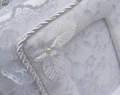 June Bride Sale Price-White Satin with White Lace Overlay Wedding Custom Paded Photo Album/Scrapbook/Guest Book