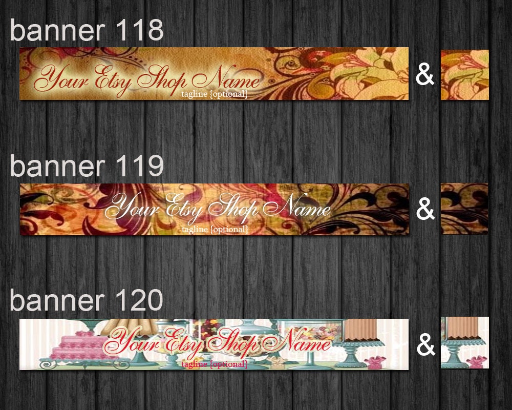 Etsy Shop Banners - Banner and Avatar -  Made to Order