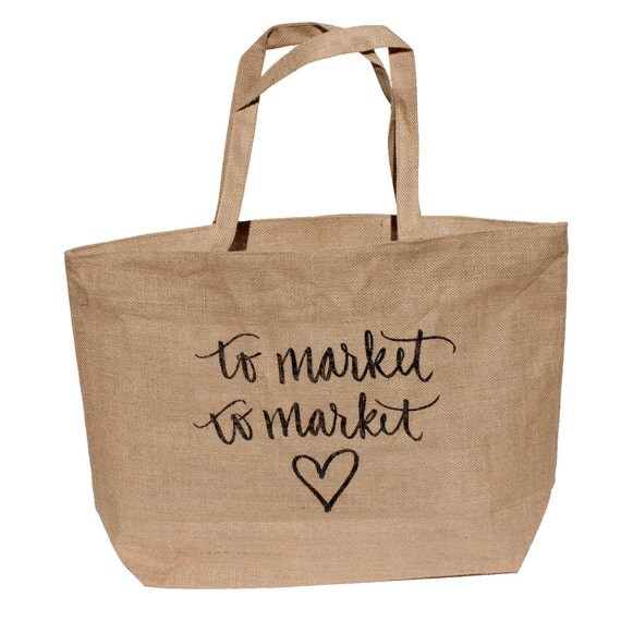 To Market To Market // Burlap Market Tote