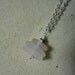 Stacked pink and white sea glass necklace