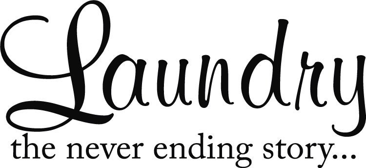 Laundry - the never ending story... Vinyl Decal