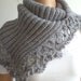 mom gifts, Wool Grey Cowl, Cowl, Women neck warmer, Capelet, scarf, scarves, Wool Cowl. Women accessories.