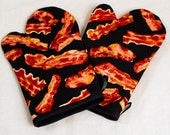 Bacon oven mitts - set of 2