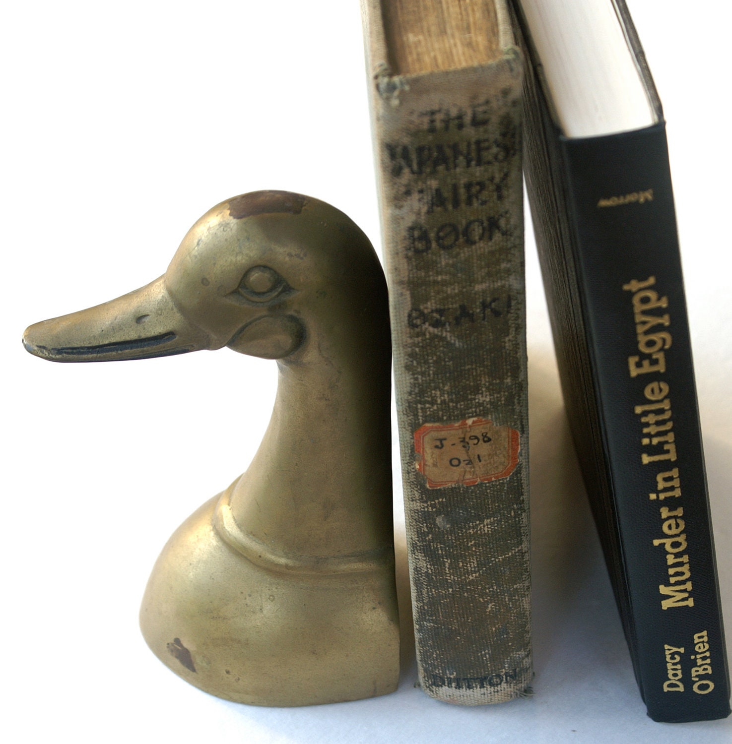 Vintage Brass Duck Bookend
