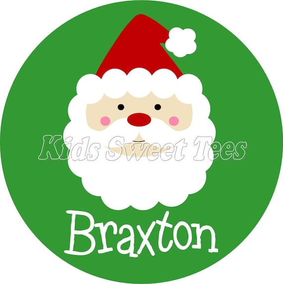 Santa face - personalized digital image - Christmas Il_570xn